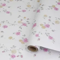Beautiful pink flower pattern wallpaper sticker self adhesive(500 x 45) cm-thumb4