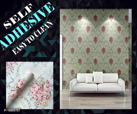 Floral pattern Self adhesive wallpaper for wall decoration(500 x 45 cm)Model-10-thumb0