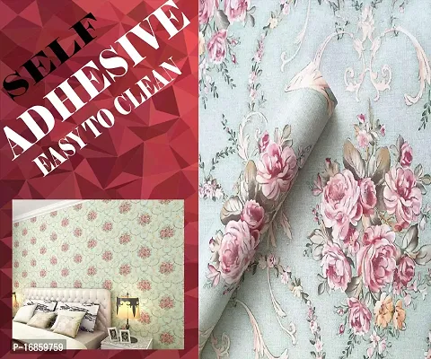 Floral pattern Self adhesive wallpaper for wall decoration(500 x 45 cm)Model-03-thumb0