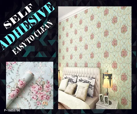 Floral pattern Self adhesive wallpaper for wall decoration(500 x 45 cm)Model-13