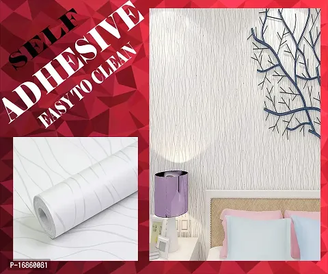 Self Adhesive white wallpaper sticker easy to use for home decoration(500 x 45 cm)-thumb0