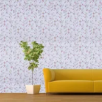 Beautiful pink flower pattern wallpaper sticker self adhesive(500 x 45) cm-thumb1