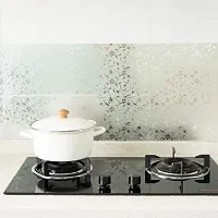 Kitchen Backsplash Wallpaper Peel and Stick Aluminum Foil Contact Paper Self Adhesive Oil-Proof Heat Resistant Wall Sticker for Countertop Drawer Liner Shelf Liner-thumb2