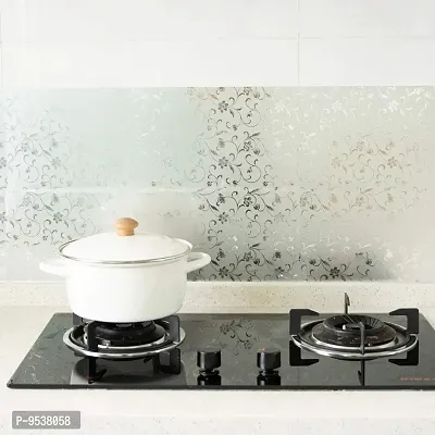 Kitchen Backsplash Wallpaper Peel and Stick Aluminum Foil Contact Paper Self Adhesive Oil-Proof Heat Resistant Wall Sticker for Countertop Drawer Liner Shelf Liner-thumb3