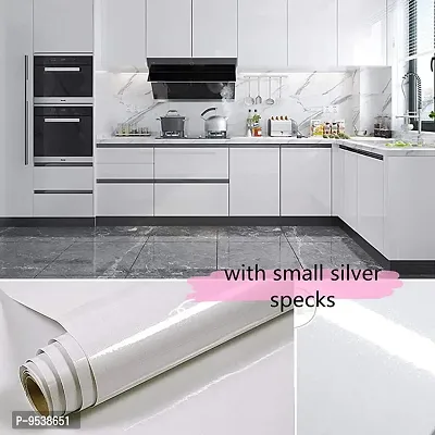 Kitchen Backsplash Wallpaper Peel and Stick Aluminum Foil Contact Paper Self Adhesive Oil-Proof Heat Resistant Wall Sticker for Countertop Drawer Liner Shelf Liner-thumb5