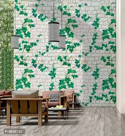 Leafy Look Self Adhesive Wallpaper (40 x 500 cm, Multicolour)-thumb3