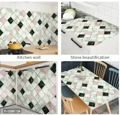 Kitchen Backsplash Wallpaper Peel and Stick Aluminum Foil Contact Paper Self Adhesive Oil-Proof Heat Resistant Wall Sticker for Countertop Drawer Liner Shelf Liner-thumb4