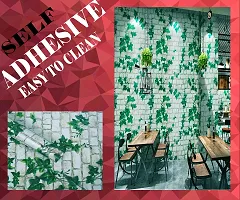 Self adhesive wallpaper sticker brick leaf pattern for wall decoration(300 x 45 cm)-thumb4