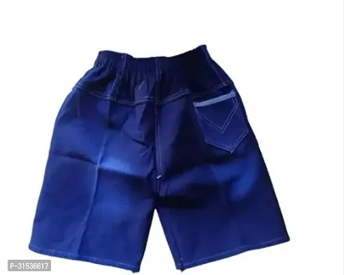 Elegant Blue Denim Solid Shorts For Boys Pack Of 1-thumb2