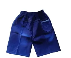 Elegant Blue Denim Solid Shorts For Boys Pack Of 1-thumb1