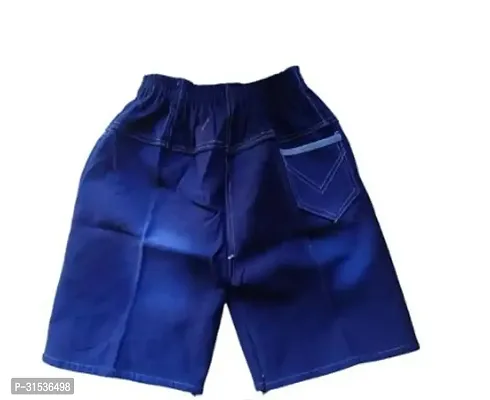 Elegant Blue Denim Solid Shorts For Boys Pack Of 1-thumb3