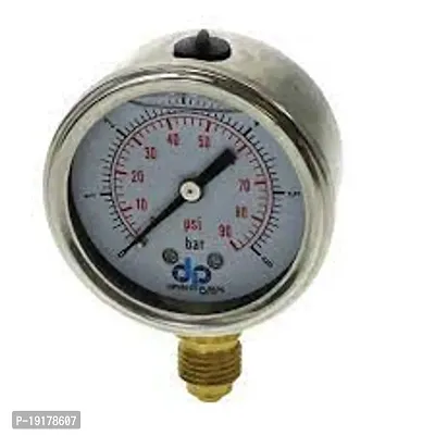 Series Steel Dual Scale Economical All Purpose Pressure Gauge with Brass Internals-thumb0