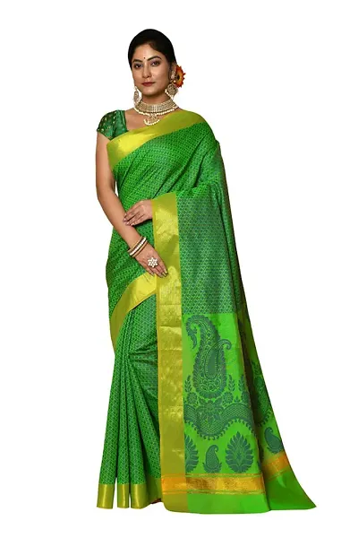 Alluring Art Silk Embellished Banarasi Silk Saree with Blouse piece