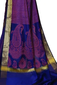 Alluring Blue Art Silk Embellished Banarasi Silk Saree with Blouse piece-thumb1