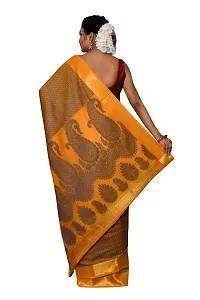 Alluring Mustard Art Silk Embellished Banarasi Silk Saree with Blouse piece-thumb2