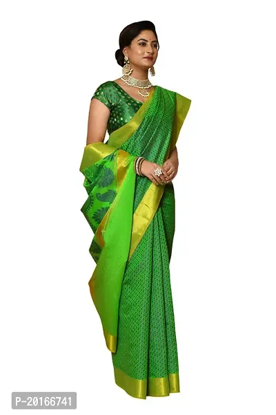 Alluring Green Art Silk Embellished Banarasi Silk Saree with Blouse piece-thumb4