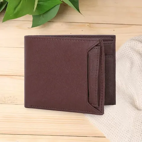 Designer Artificial Leather Solid Card Holder For Men