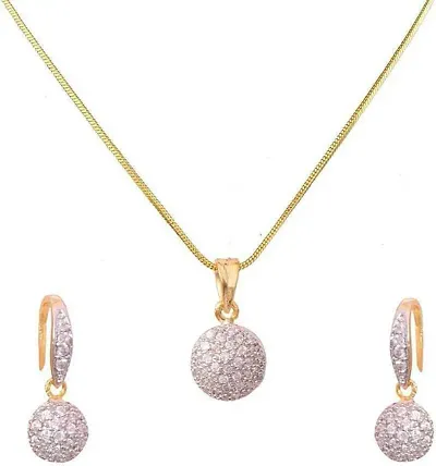 DIMIKI Fashionable and Designer Plated Ball Shape Jewellery Set with Earring for Women