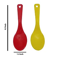 faas 12 Pcs Food Plastic Kids Spoon ,Picnic Spoon ,Masala jar Spoon Plastic Tea Spoon Set (Pack of 12)-thumb1