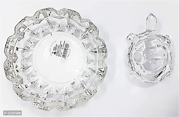 Vatsalya Associates Crystal Turtle Tortoise with Plate for Feng Shui and Vastu Best Gift for Career and Good Luck Best Crystal for Home Decor-thumb5