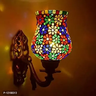 Handicrafts Metal and Glass Fitting Wall Lamp