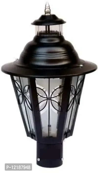 Vatsalya Associates 522 Metal Black & Acrylic Base Gate Light Out Door Light Gate Lamp Garden Lamp Pillar Lamp Gardner Lights (Pack of 1)-thumb0