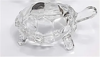 Vatsalya Associates Crystal Turtle Tortoise with Plate for Feng Shui and Vastu Best Gift for Career and Good Luck Best Crystal for Home Decor-thumb2