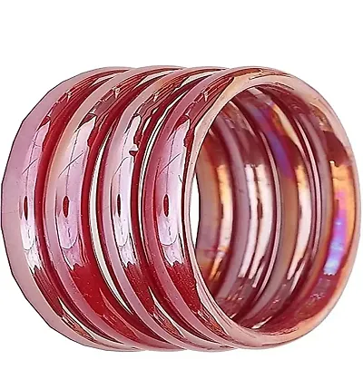 Vatsalya Associates Glass Bangles set for Women And Girls (Pack of 4) (Red, 2.6)