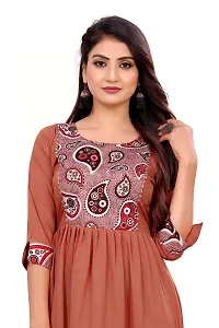 KONIRY Cotton Fabric Printed Round Neck Kurtis for Women-thumb4