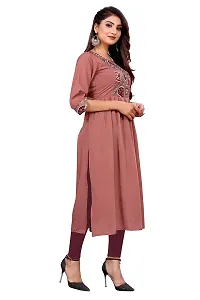 KONIRY Cotton Fabric Printed Round Neck Kurtis for Women-thumb1