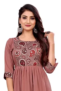 KONIRY Cotton Fabric Printed Round Neck Kurtis for Women-thumb4