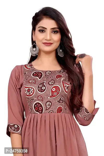 KONIRY Cotton Fabric Printed Round Neck Kurtis for Women-thumb5