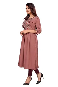 KONIRY Cotton Fabric Printed Round Neck Kurtis for Women-thumb2