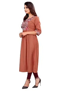 KONIRY Cotton Fabric Printed Round Neck Kurtis for Women-thumb2