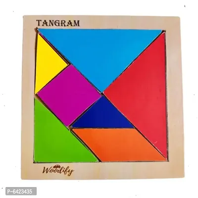 Woodify Wooden Tangram Puzzle Intelligent Blocks for Kids-thumb0