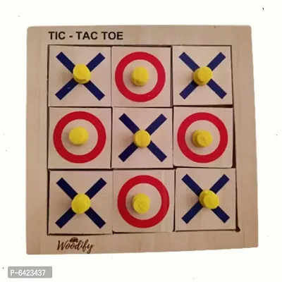 Woodify Wioden Tic Tac Toe Toy Game Zero and Cross Game-thumb0
