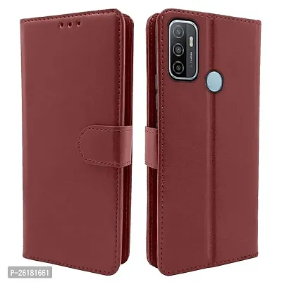 Oppo A33 A53 Brown Flip Cover-thumb0