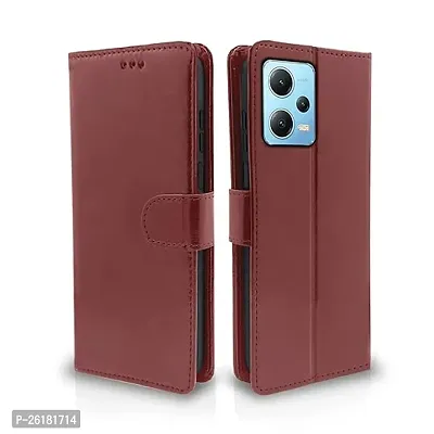 Redmi Note 12 Pro+ 5G Redmi Note 12 Pro 5G Brown Flip Cover-thumb0