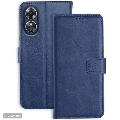 Oppo A17 Blue Flip Cover