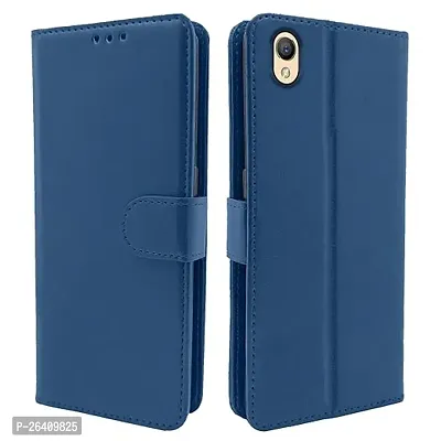 Oppo A37, A37f Blue Flip Cover