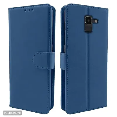 Samsung Galaxy J6, On 6 Blue Flip Cover