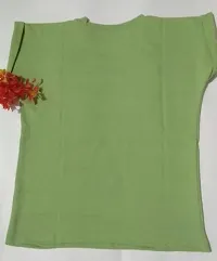 Kinger Look Girls top, Round Neck, Half Sleeve, Available in Free Size (Green)-thumb1