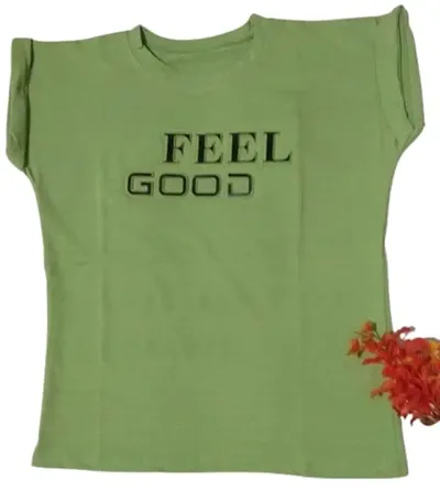 Kinger Look Girls top, Round Neck, Half Sleeve, Available in Free Size