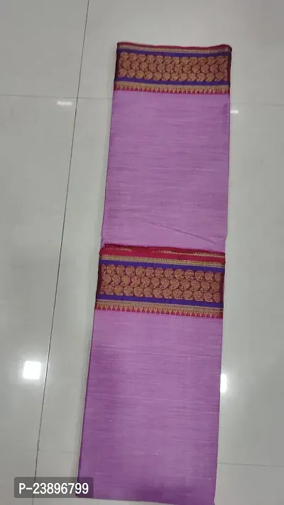 Elegant Pink Cotton Saree with Blouse piece For Women