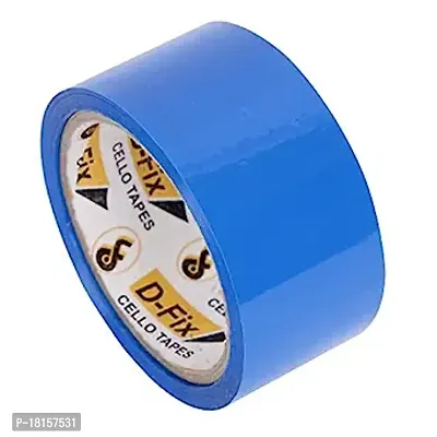 D-fix 2 Inch Wide Colour Tape Packaging Tape Adhesive Multipurpose Home, Office Use DIY (Blue, 48mm x 65 mtr, Pack of 6)-thumb0