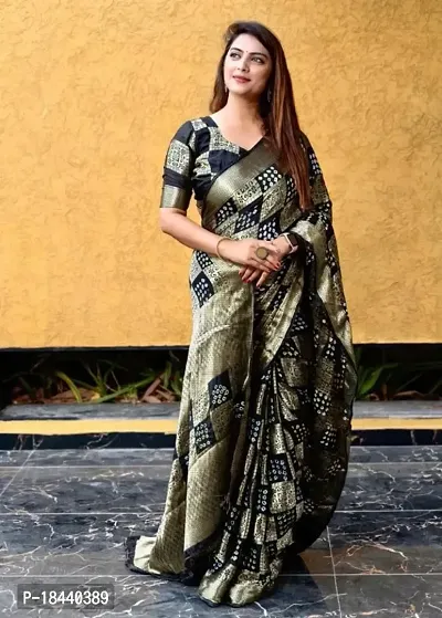 Classic Art Silk Jacquard Saree With Blouse Piece-thumb0