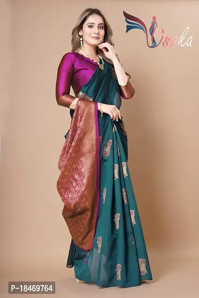 Classic Art Silk Woven Saree with Blouse piece-thumb3