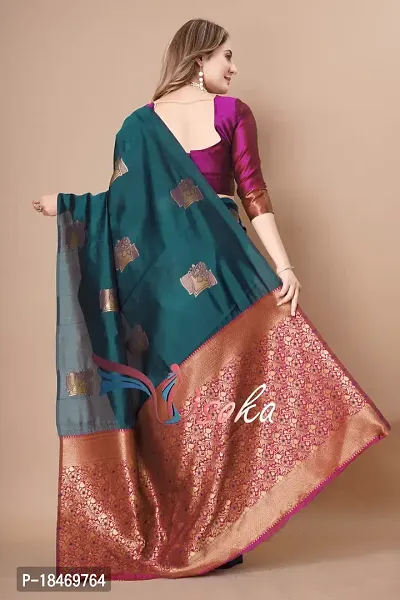 Classic Art Silk Woven Saree with Blouse piece-thumb2