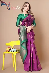 Classic Art Silk Woven Saree with Blouse piece-thumb3