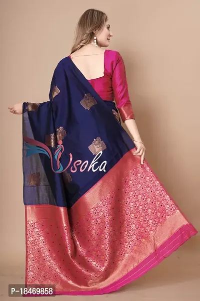 Classic Art Silk Woven Saree with Blouse piece-thumb2